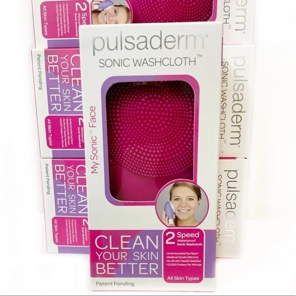 Pulsaderm Sonic Face Wash Cloth, Pink NEW Product